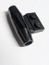 NEU Motor, glatt klein, 1 x 2 Seitenplatte mit Achshaltern und Schlitz schwarz