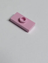 NEU Platte, modifiziert 1 x 2 mit Noppe, Nut und Noppenhalter (Jumper) rosa