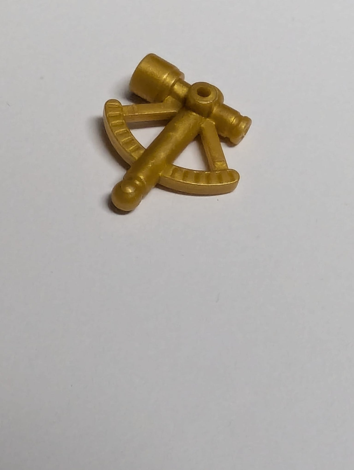 NEU Minifigur, Utensil Sextant / Quadrant pearlgold
