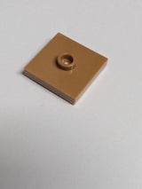 NEU Plate, Modified 2 x 2 with Groove and 1 Stud in Center (Jumper) nougat medium nougat