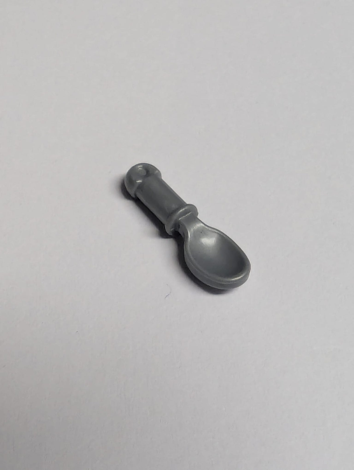 NEU Minifigur, Utensil Löffel - Griff mit runder Spitze pearlsilber