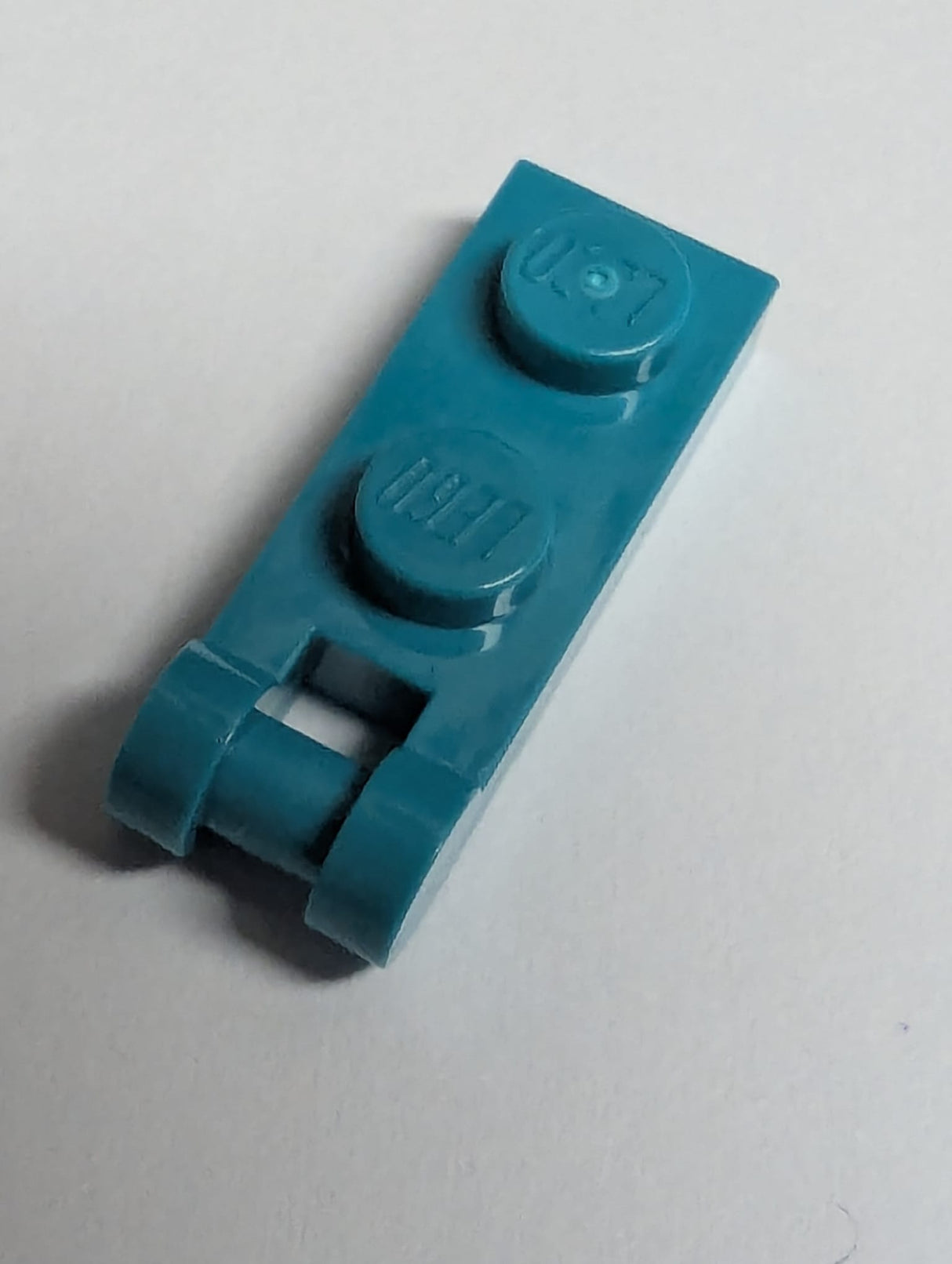 NEU Platte modifiziert 1 x 2 mit Griff am Ende türkis