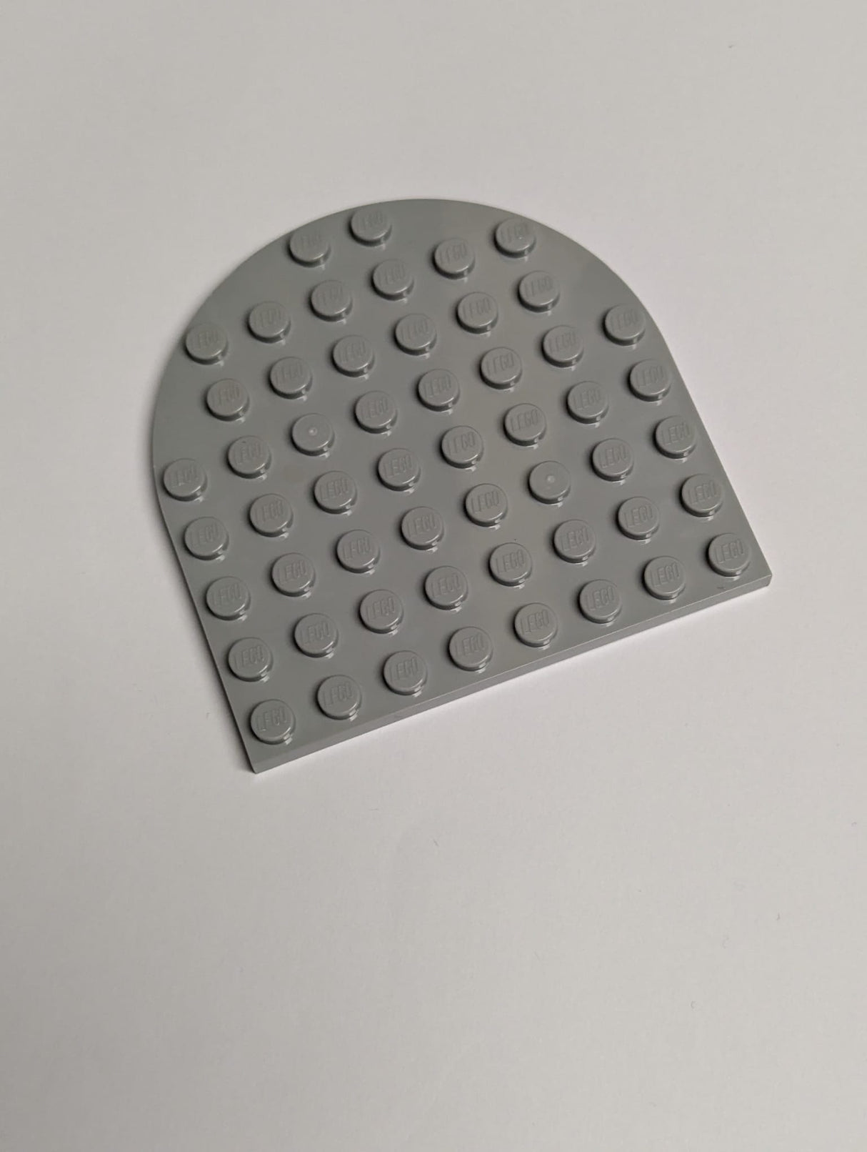 NEU Platte, rund 8 x 8 abgerundetes Ende neuhellgrau