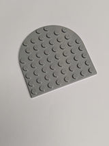 NEU Platte, rund 8 x 8 abgerundetes Ende neuhellgrau