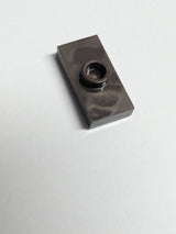 NEU Platte, modifiziert 1 x 2 mit Noppe, Nut und Noppenhalter (Jumper) dunkelbraun