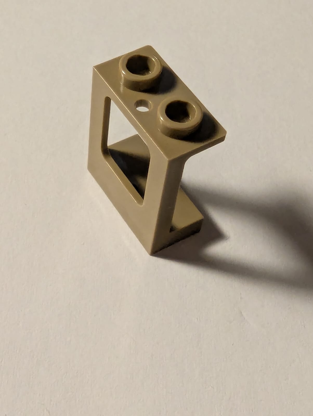 NEU Fenster 1 x 2 x 2 glatt, Loch oben und Unten für Glass dunkelbeige