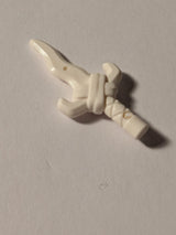 NEU Minifigure, Weapon Bone Knife weiss white