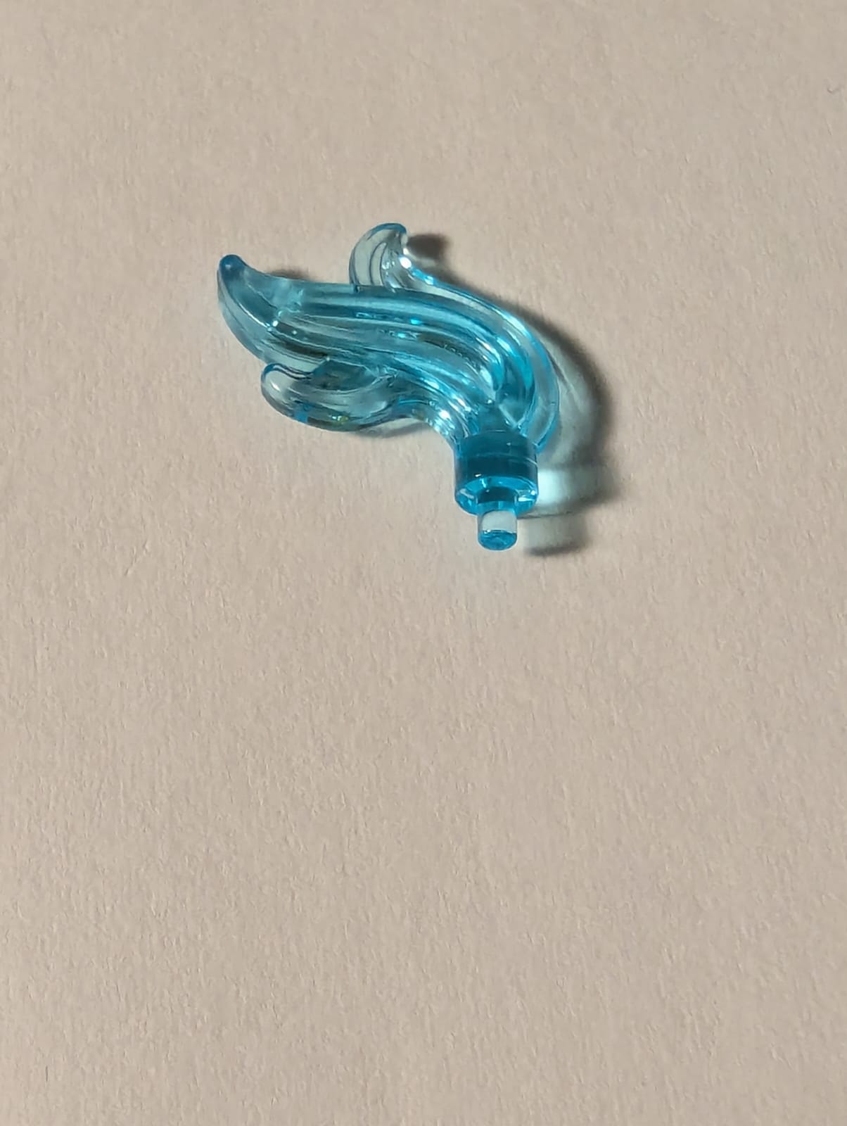 NEU Minifigure, Plume Feather Triple Compact / Flame / Water transparent hellblau trans-light blue