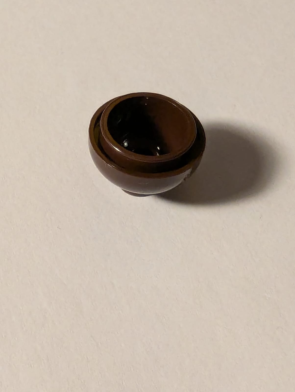 NEU Stein, rund 2 x 2 Kuppel Unterseite dunkelbraun