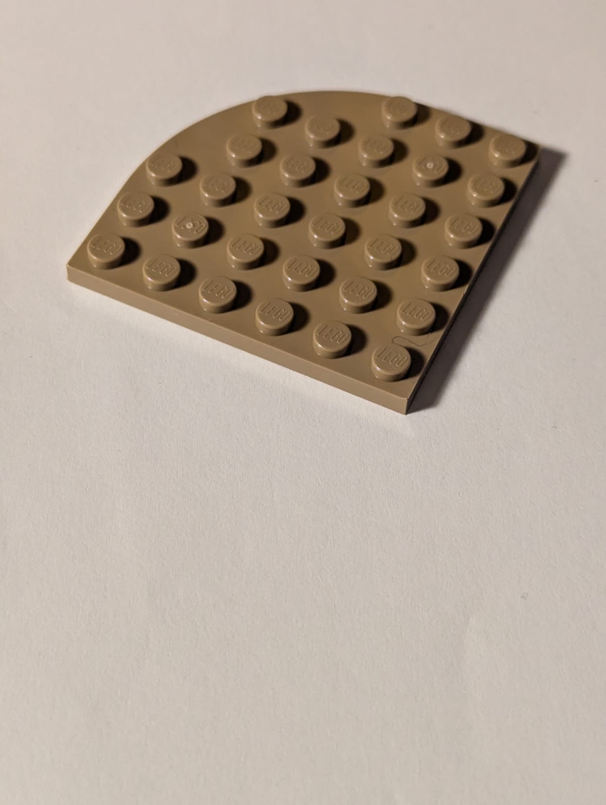 NEU Platte, runde Ecken 6 x 6 dunkelbeige
