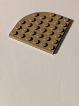 NEU Platte, runde Ecken 6 x 6 dunkelbeige