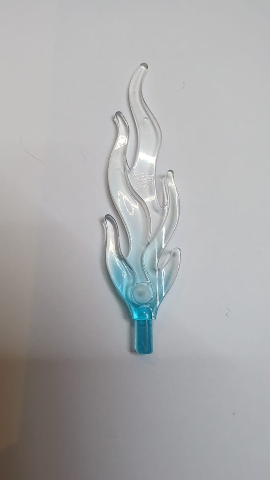 Flamme groß 7M abgerundet mit Bar-Ende (Flamme) marmoriert transparent hellblau