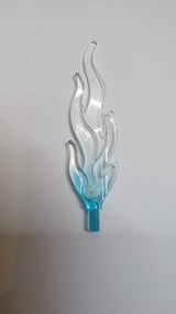 Flamme groß 7M abgerundet mit Bar-Ende (Flamme) marmoriert transparent hellblau