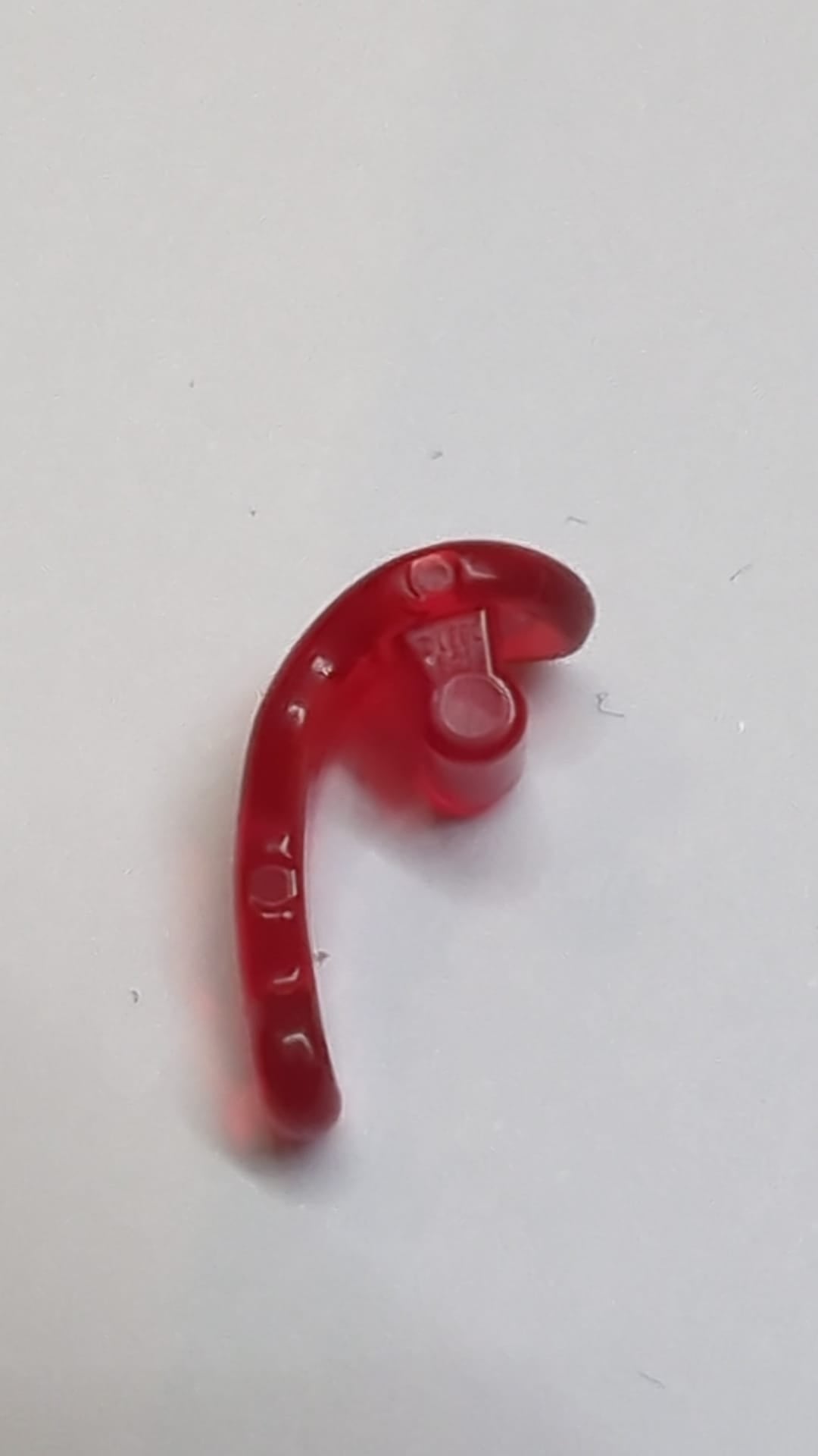 Wellenförmige abgerundete Energie mit Stangengriff (Power Blast) transparent rot