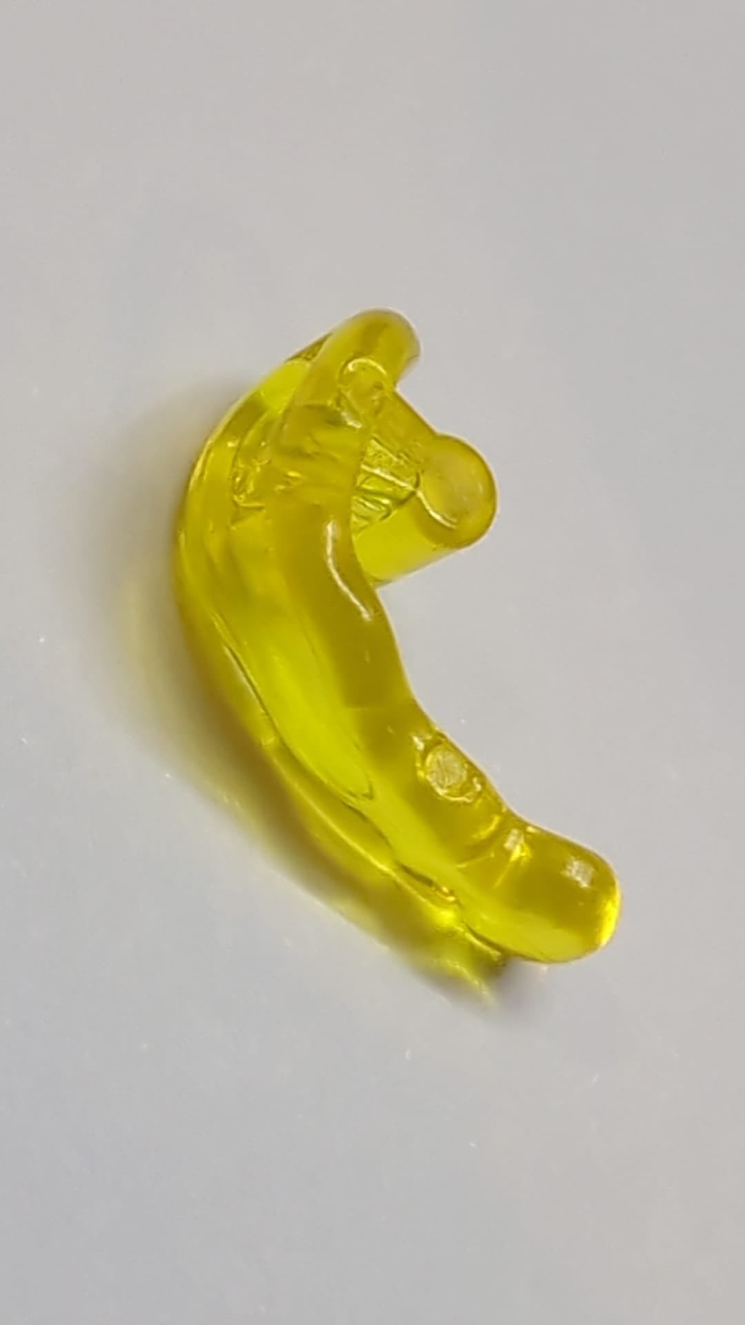 Wellenförmige abgerundete Energie mit Stangengriff (Power Blast) transparent gelb