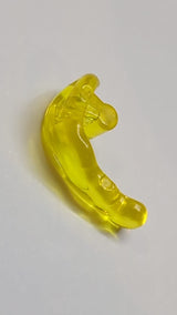 Wellenförmige abgerundete Energie mit Stangengriff (Power Blast) transparent gelb