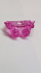Minifigur-Rüstungsschulter mit Kristallsplittern, 2 Noppen auf der Rückseite transparent knall pink