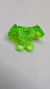 Minifigur Brustplatte mit Schulter Pads, Pentagonal Cutout und 4 Noppen on Back transparent mediumgrün