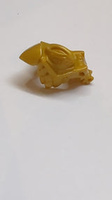 Minifigur Rüstungsbrustplatte mit Schulterpolstern, Drachenmotiv, Brustfedern und 2 Noppen auf dem Rücken pearlgold