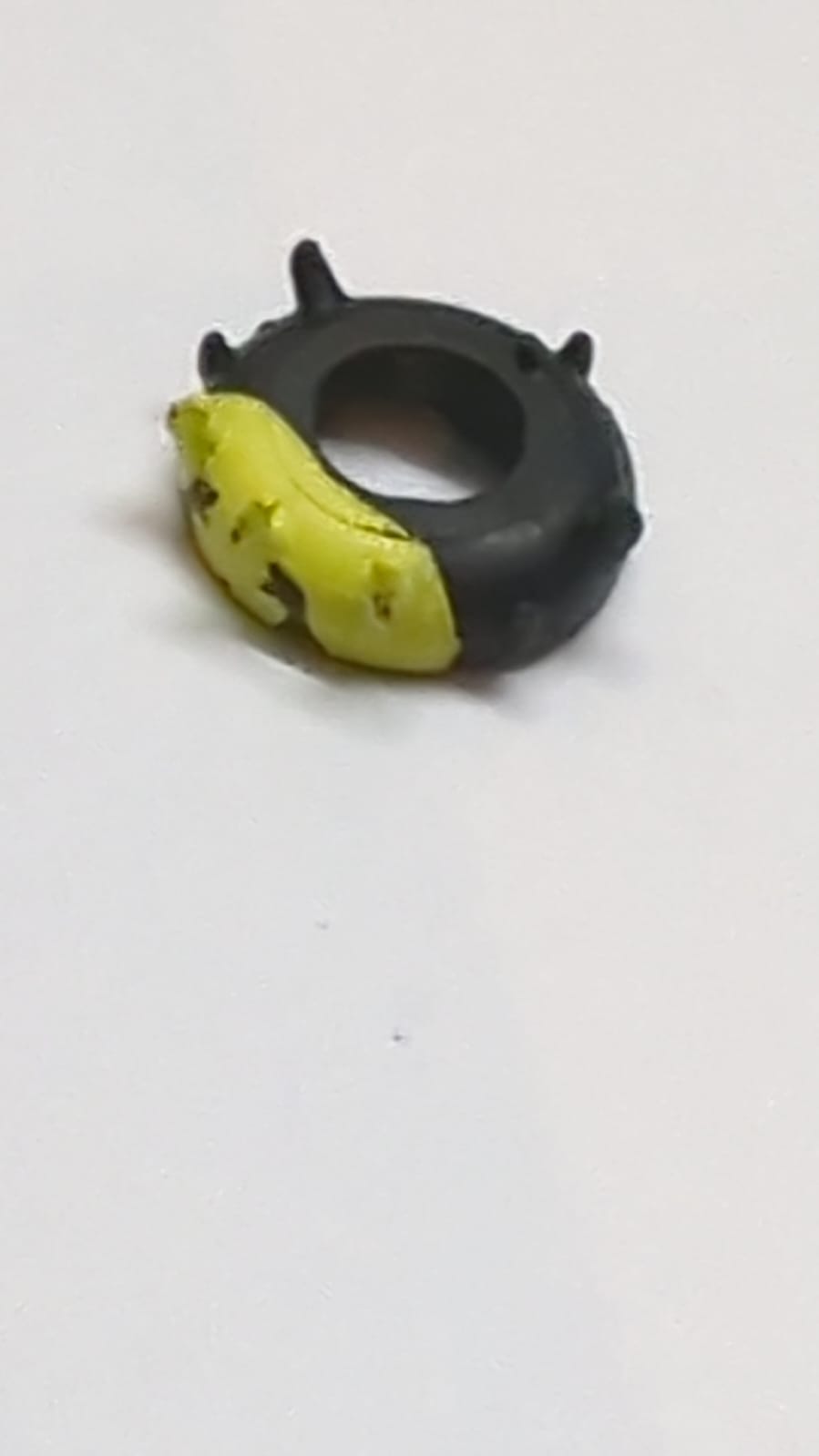 Minifigur, Kopfteil, SW Zabrak-Hörner, Savage Opress-Muster schwarz