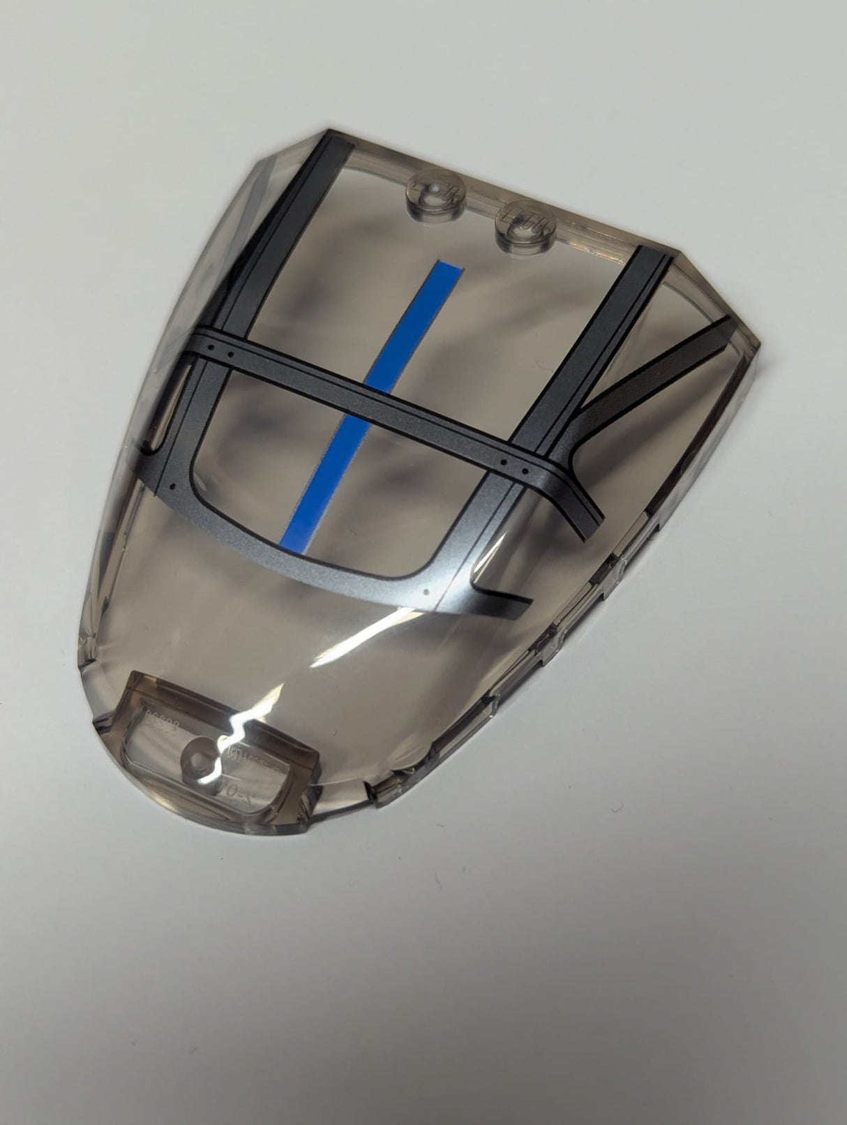 NEU Windscreen 6 x 7 x 1 1/3 with Silver Framework and Blue Stripe Pattern transparent schwarz trans-brown