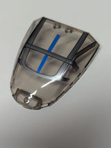 NEU Windscreen 6 x 7 x 1 1/3 with Silver Framework and Blue Stripe Pattern transparent schwarz trans-brown