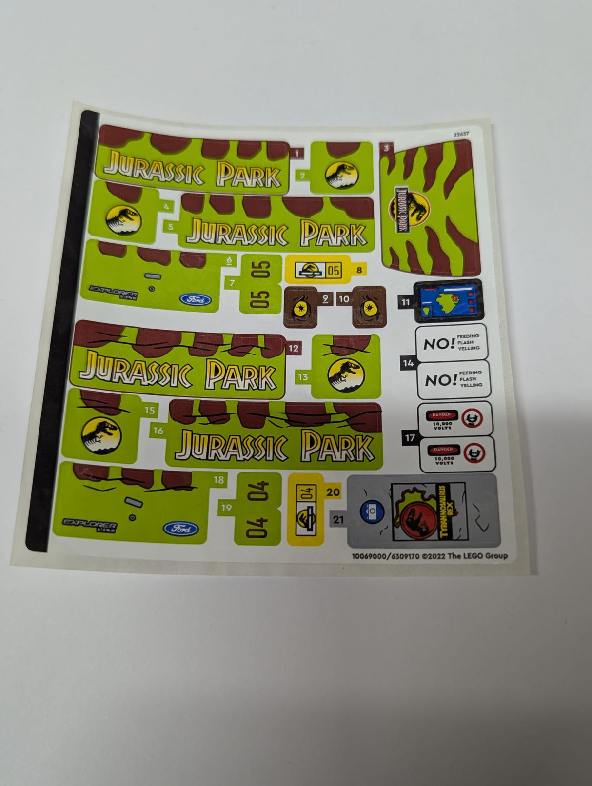 NEU Sticker Sheet for Set 76956 - (10069000/6309170)