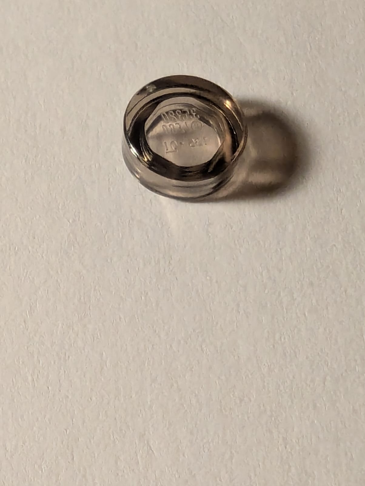 NEU Fliese, rund 1 x 1 transparent braun (alt: schwarz)