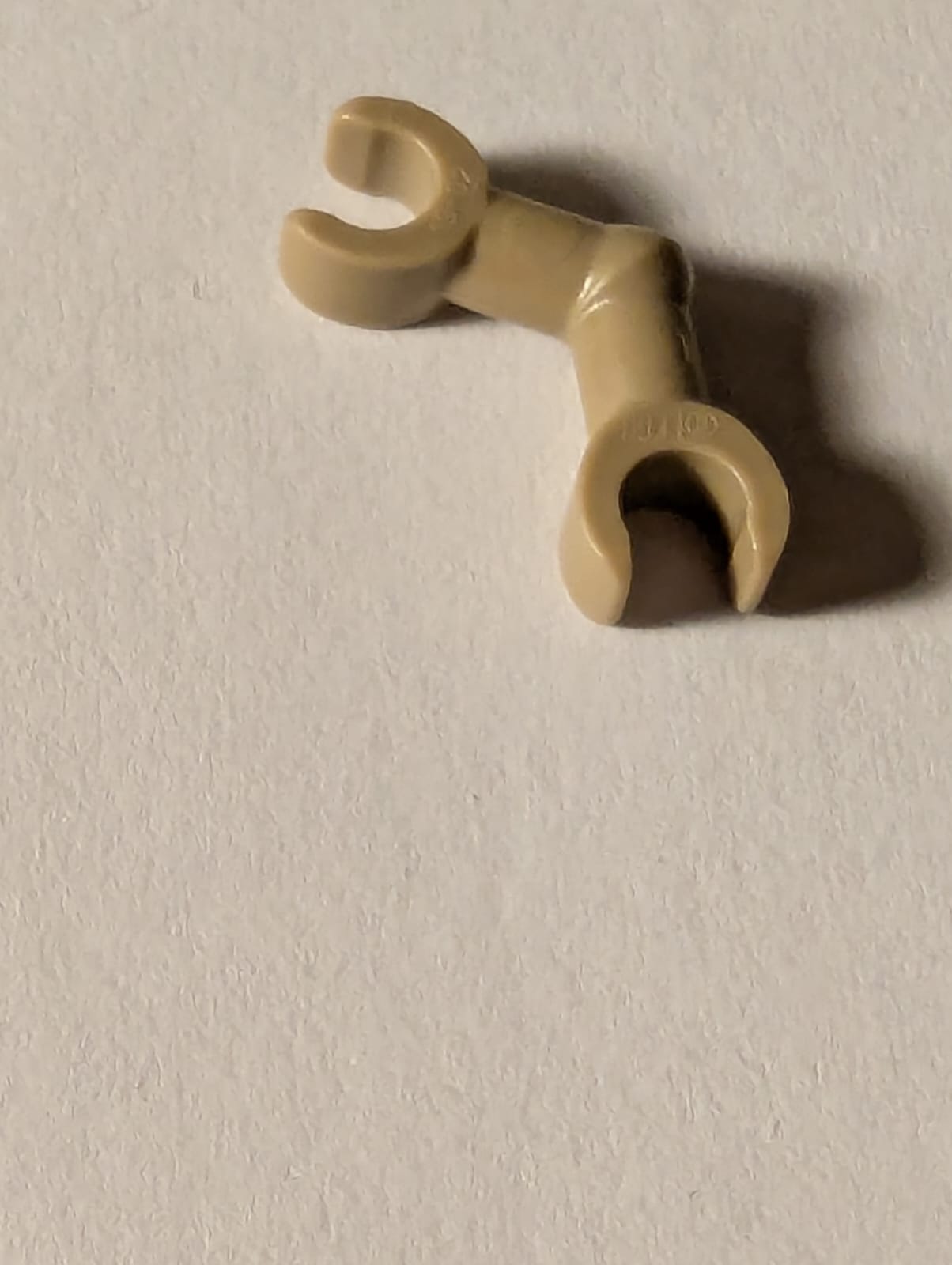 NEU Arm-Skelett, gebogen mit Clips (horizontaler Griff) dunkelbeige