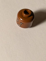 NEU Minifigure, Head Dual Sided, Black Eyebrows, Smile with Teeth / Scared Pattern Pattern - Hollow Stud