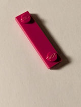 NEU Platte, Modifiziert 1 x 4 mit 2 Noppen mit Rille magenta