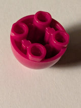 NEU Stein, Rund 2 x 2 Kuppel Unterteil mit Noppen magenta
