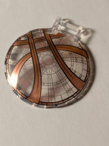NEU Dish 6 x 6 Inverted - No Studs with Bar Handle with Sanctum Sanctorum Skylight with Copper Swirls Pattern transparent weiss trans-clear
