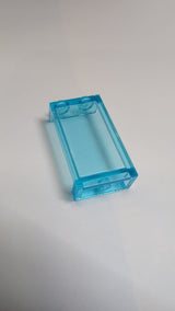 1x2x3 Paneel mit seitlichen Stützen - Hohlständer transparent hellblau azur
