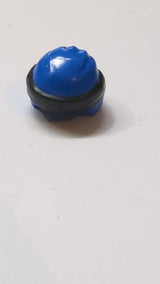 Minifigur, Kopfbedeckung Ninjago Wrap Typ 3 mit geformtem schwarzem Bandana und Knotenmuster blau