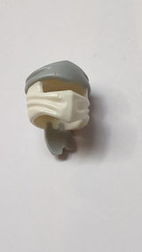 Minifigur, Kopfbedeckung Ninjago Wrap Typ 4 mit geformtem hellblaugrauem St weiß