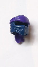 Minifigur, Kopfbedeckung Ninjago Wrap Typ 4 mit geformtem dunkelviolettem Stirnbandmuster dunkelblau