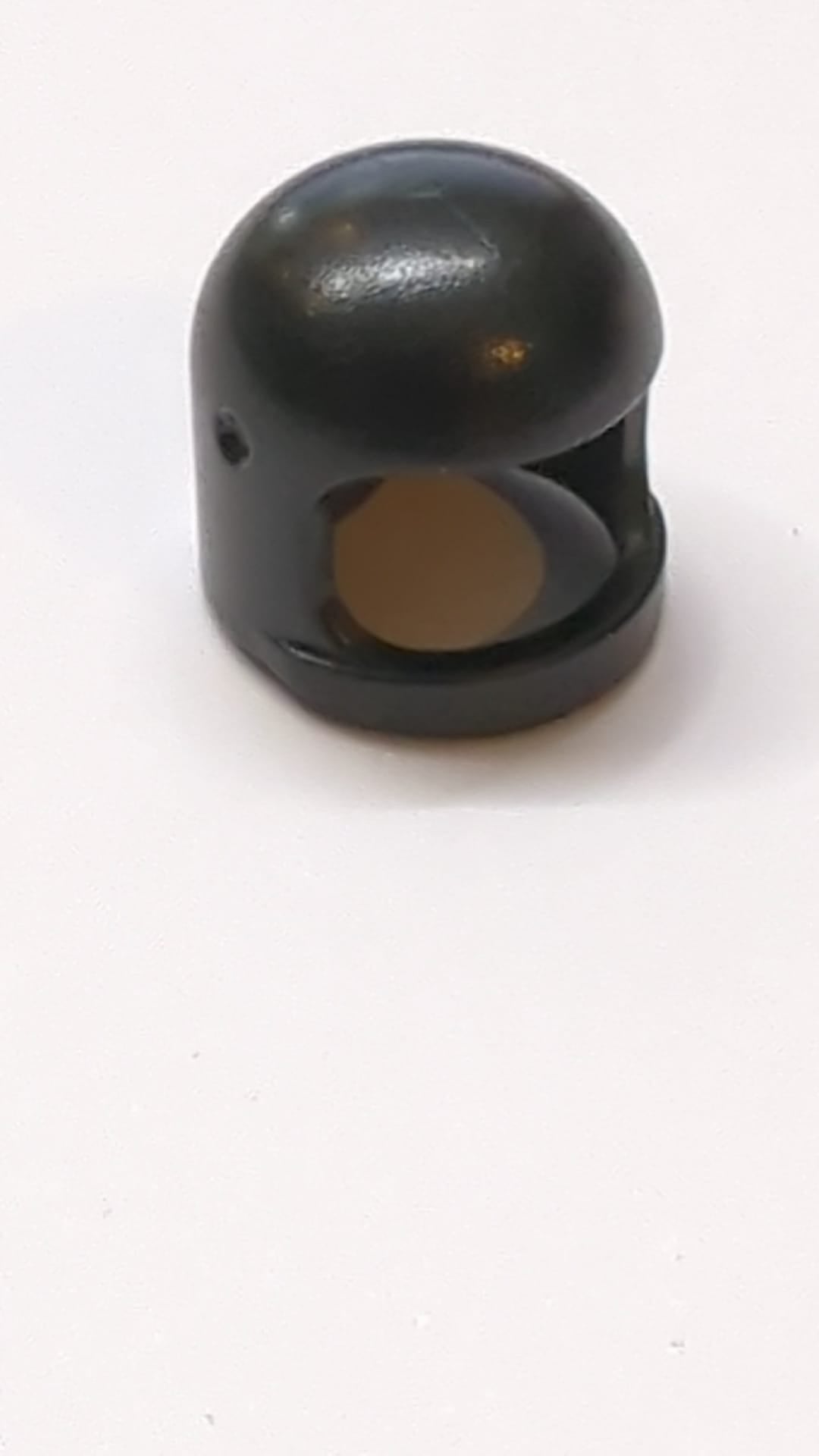 Minifigur, Kopfbedeckung Helm Weltraum / Stadt mit dickem Kinnriemen - mit Visiervertiefungen schwarz