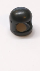 Minifigur, Kopfbedeckung Helm Weltraum / Stadt mit dickem Kinnriemen - mit Visiervertiefungen schwarz
