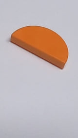 NEU Fliese, rund 1 x 2 halb, orange
