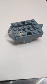 4x5 Fahrzeug, Basis Achterbahnwagen mit dunkelblaugrauen Rädern (26021 / 24869) sandblau