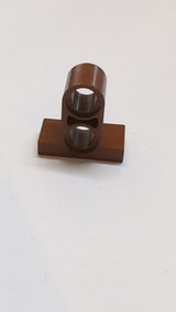 1x2x1 2/3 Pinverbinder Platte mit 2 Löchern neubraun