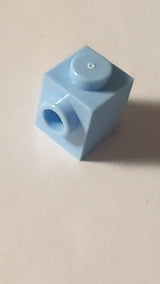 NEU Stein modifiziert 1 x 1 mit Noppe an einer Seite hellblau