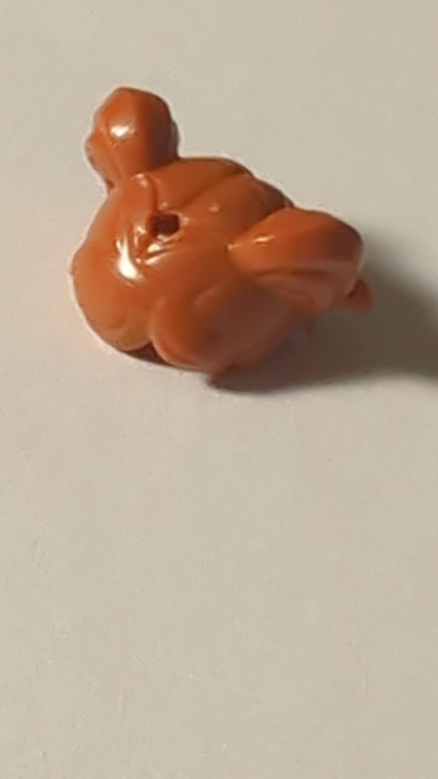 NEU Minifigur, kurzes Haar, gescheitelt mit zwei Zöpfen, Loch für Stift oben dunkelorange