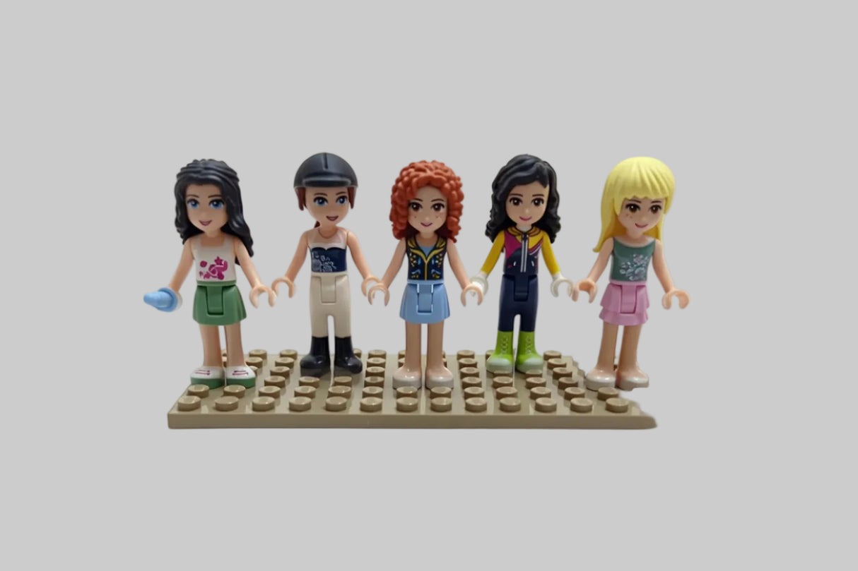 Bunte Tüte mit diesen 5 Minifiguren aus dem Bereich Friends frnd24