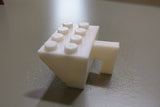 Halter mit Noppen 2x4 für Skadis 3D weiß