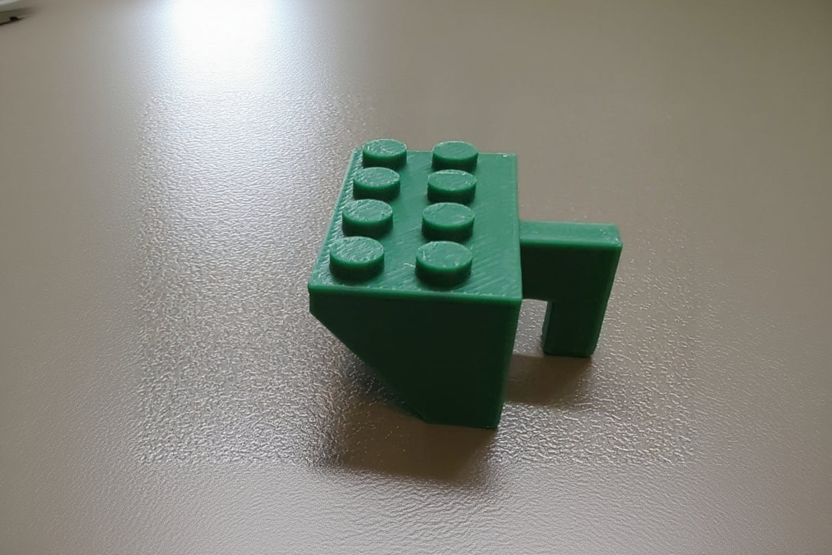 Halter mit Noppen 2x4 für Skadis 3D dunkelgrün