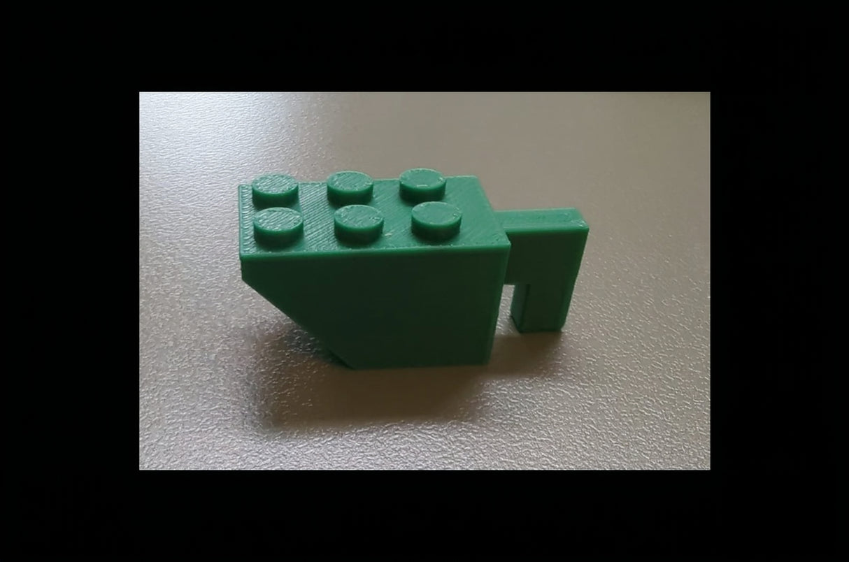 Halter mit Noppen 2x3 für Skadis 3D dunkelgrün