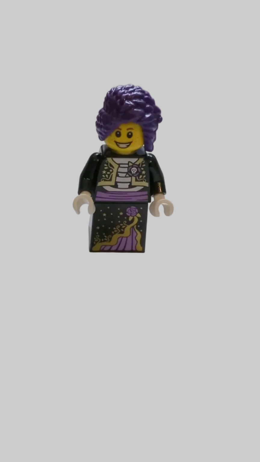 NEU Minifigur Zauberin lila mit weitem Rock