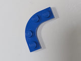 3x3 Platte, runde Ecke mit 2x2 gebogener Cutout blau